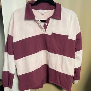 Trendy Stripped Long Sleeve Rugby Shirt